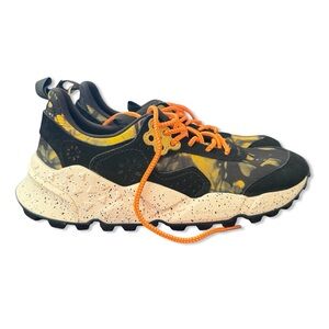 Flower Mountain men’s sneakers kotetsu Black Orange trainers shoes new 42 8.5